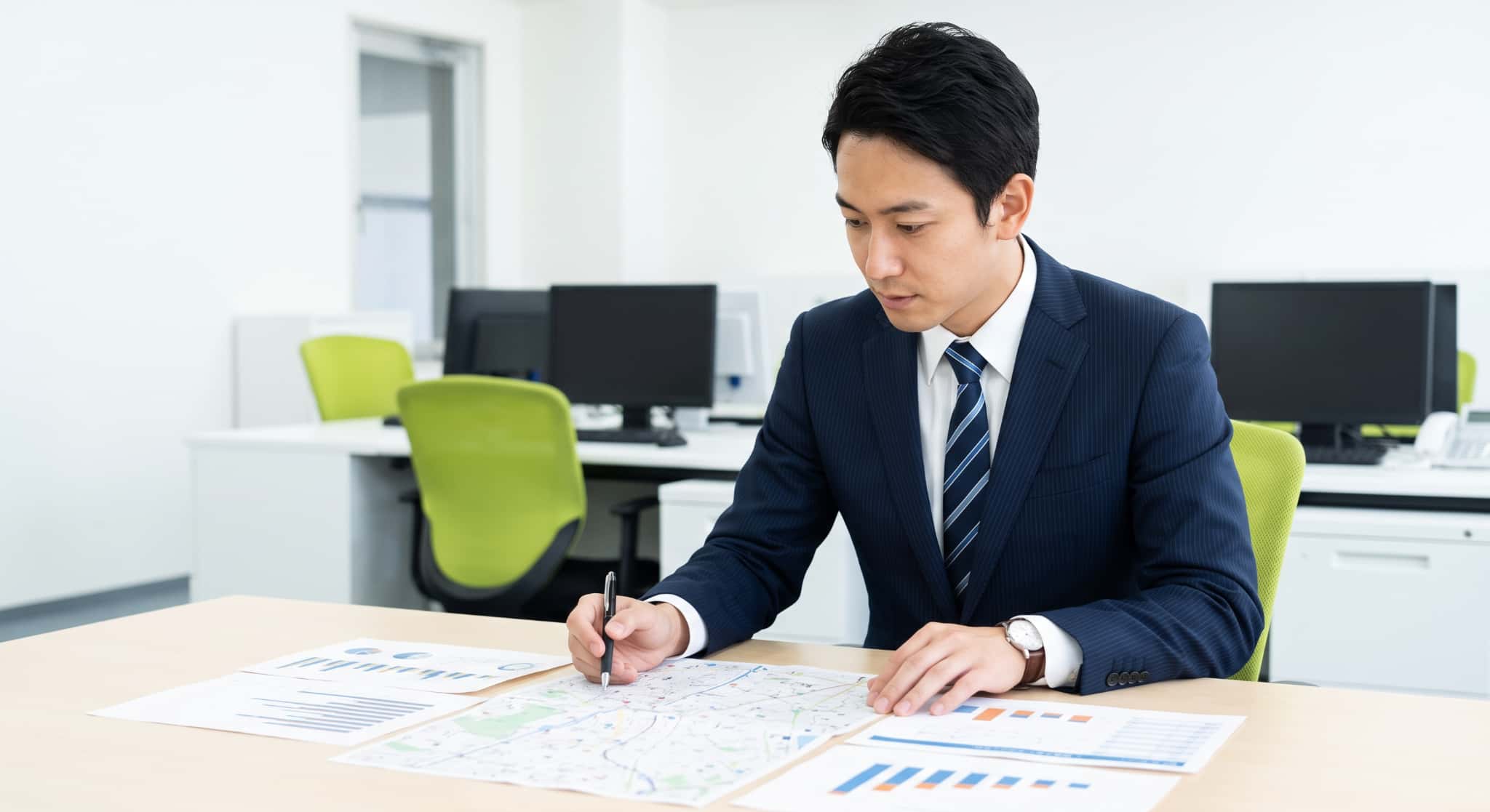 店舗開発担当者の出店計画に。
